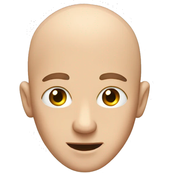 A bald man popped out on a toilet emoji