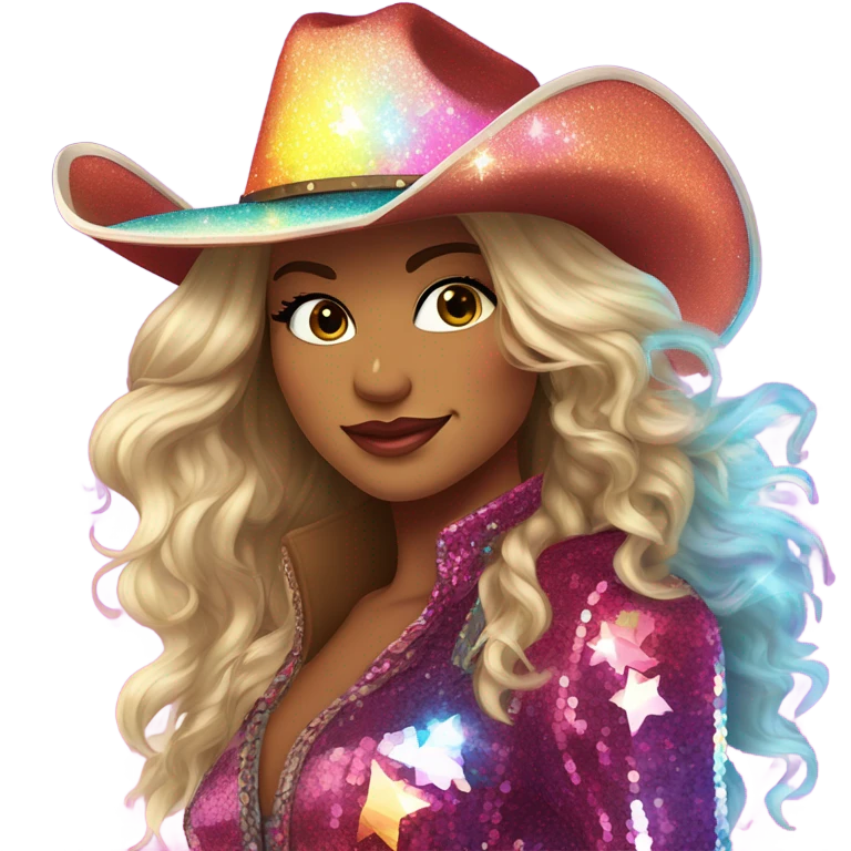 Disco cowgirl emoji