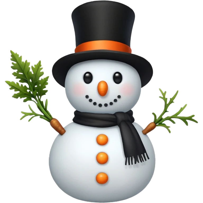 Snowman without tree ,carrot emoji