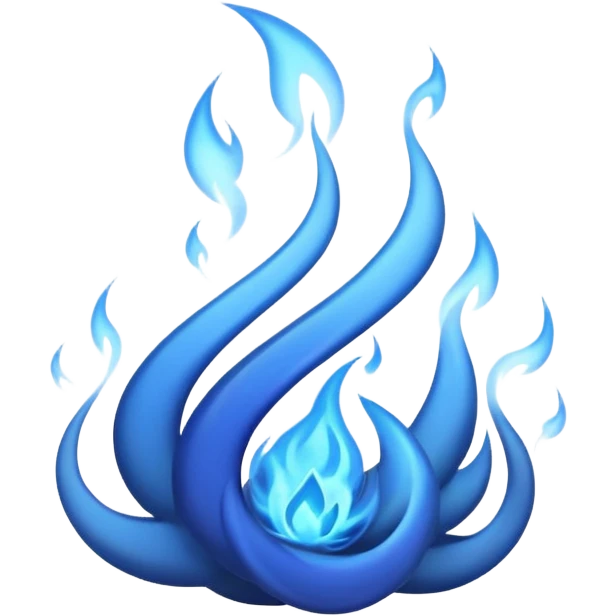 Wicked blue flames emoji