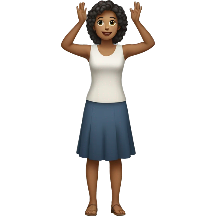Woman (full-body) (hands raised) emoji