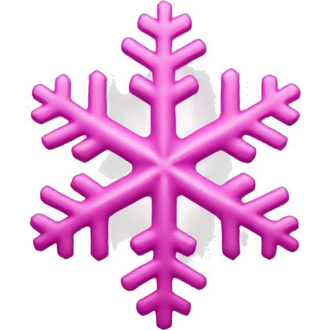 Pink snowflake emoji