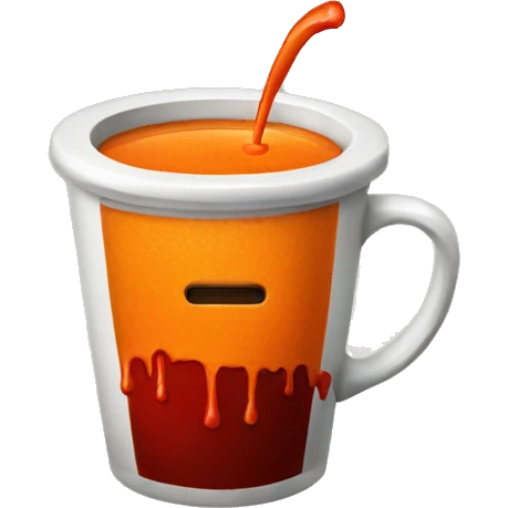 Bloody orange coffee  emoji