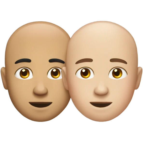 2 friends one is bald  emoji
