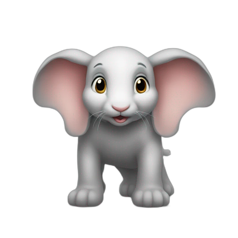 Lapin sur éléphant  emoji