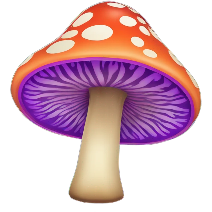 trippy swirly mushroom emoji