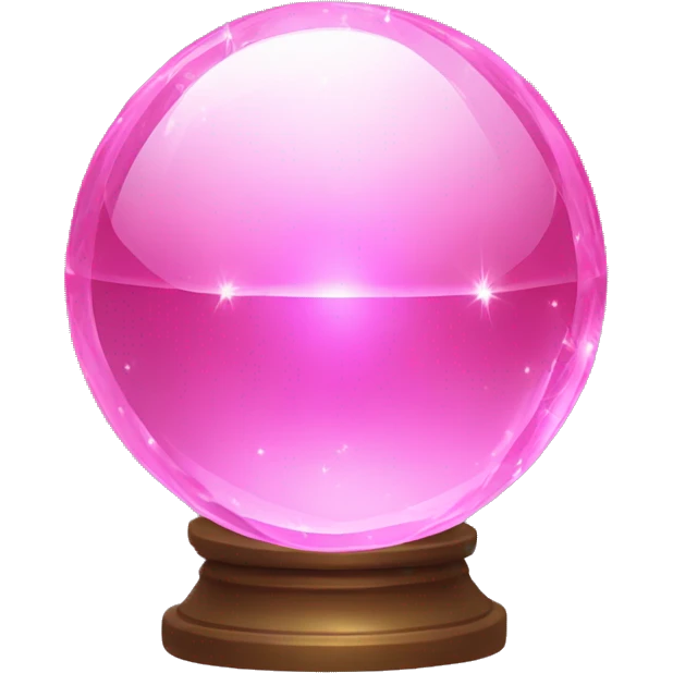 Pink crystal ball sparkles emoji