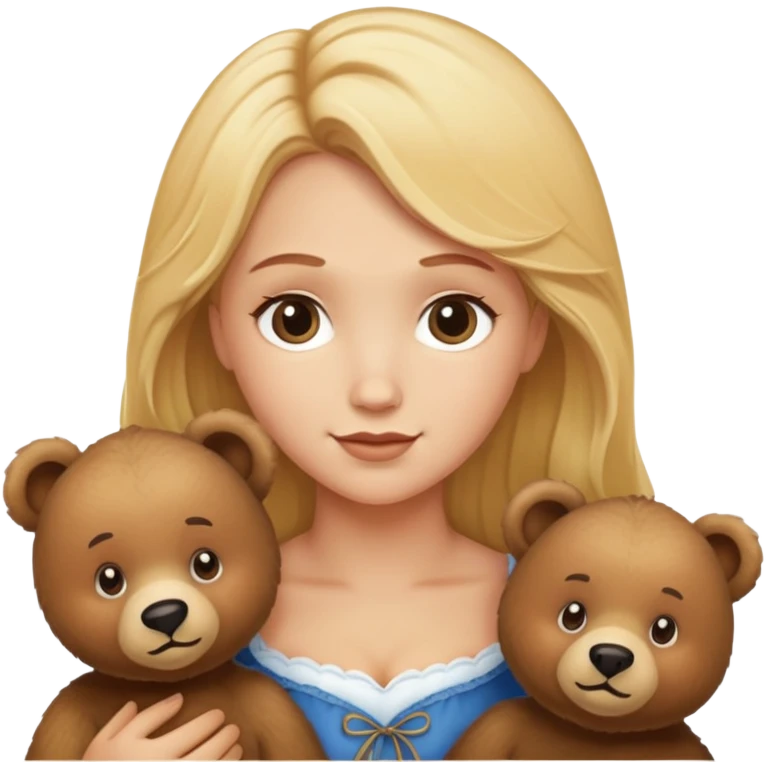 Goldilocks and the 3 bears emoji