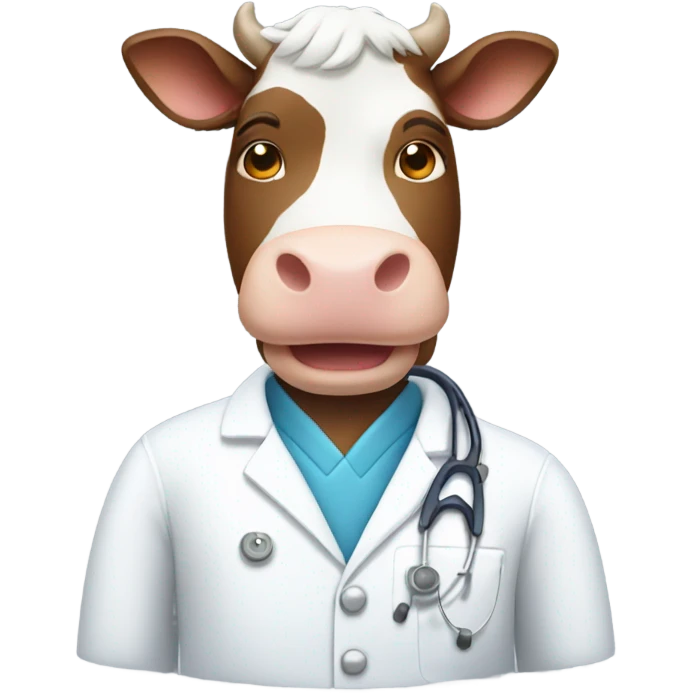 Cow male veterinarian  emoji