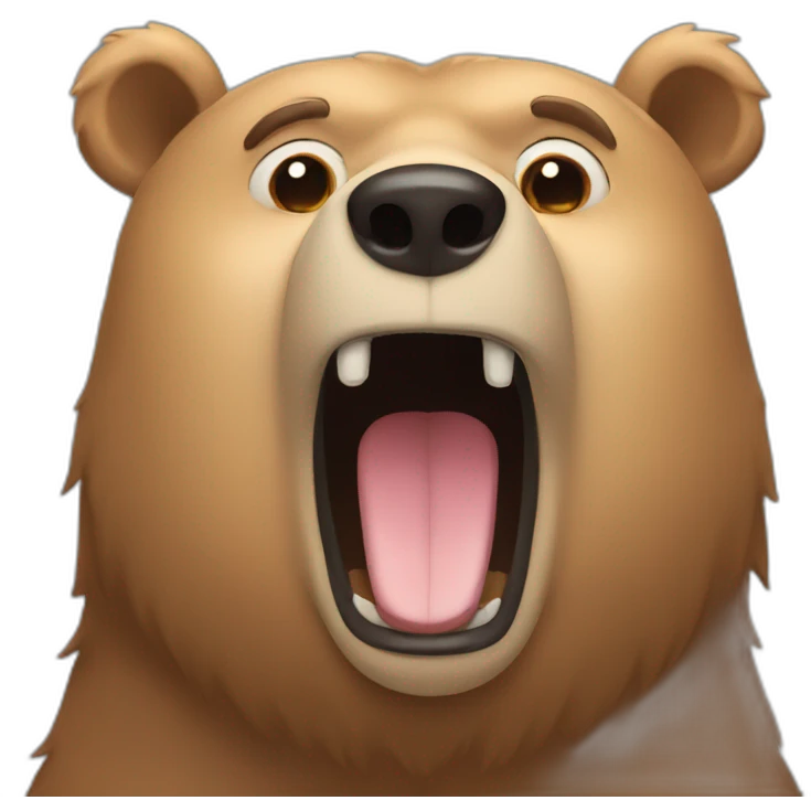 bear face snorting out nostrils  emoji