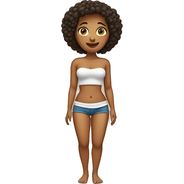 Tan skin woman with wide hips, small waist emoji