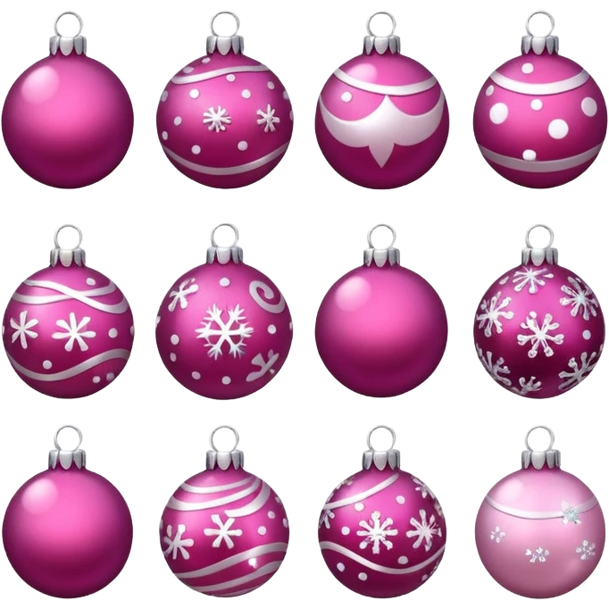 CHRISTMAS PINK DECORATIONS emoji