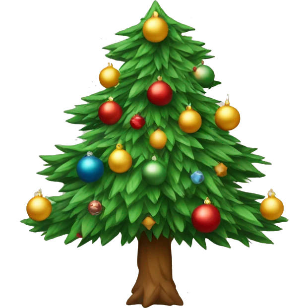 christmas tree with ornaments emoji