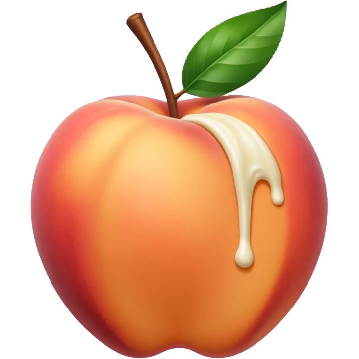 White chocolate dipped peach emoji