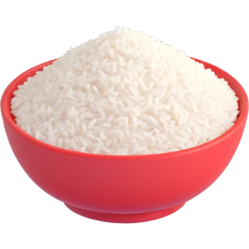 bowl of white rice emoji