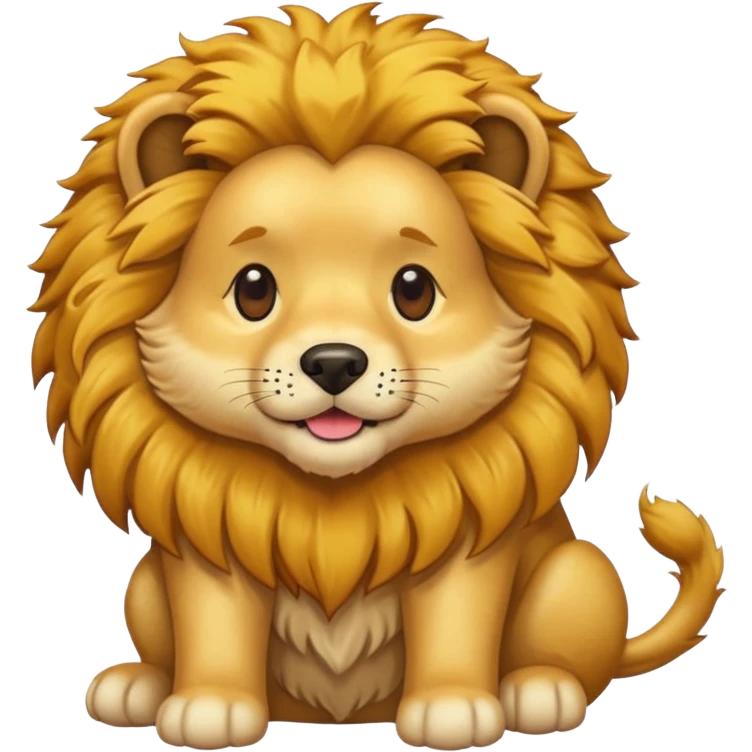 dog with lion fur emoji