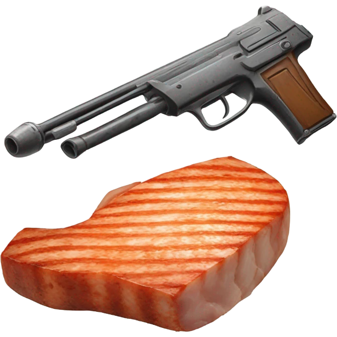 Fish steak gun emoji