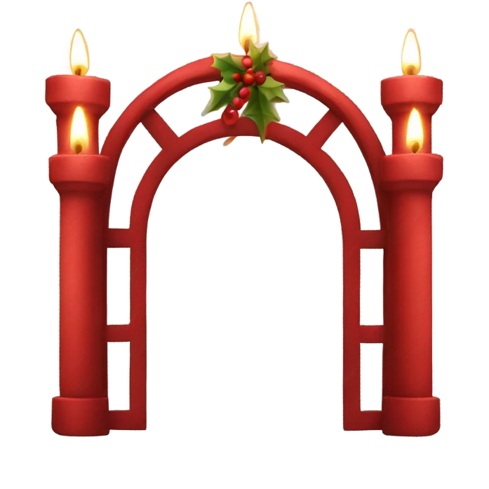Red Christmas candle arch   emoji