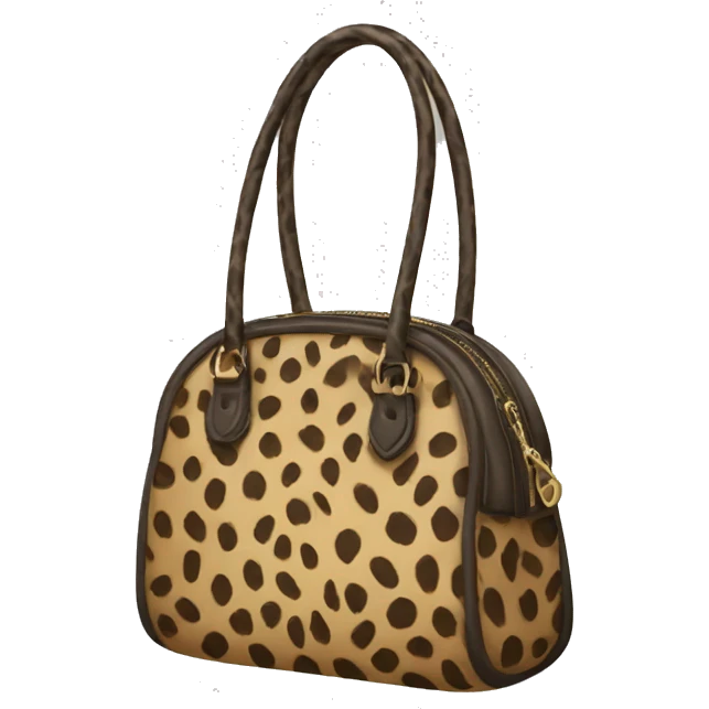Cheetah handbag  emoji