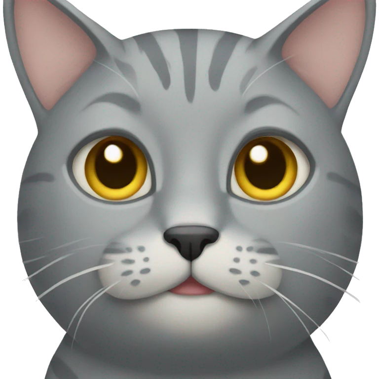 Grey cat emoji