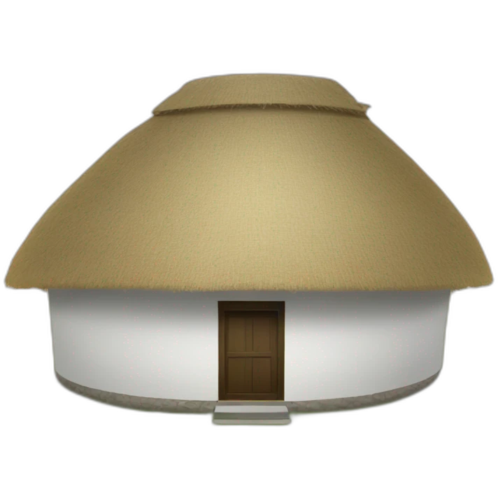house with a round thatched roof emoji