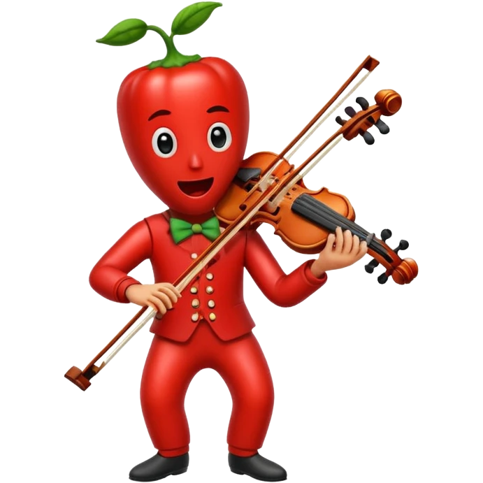 Chili pepper playing the violin emoji