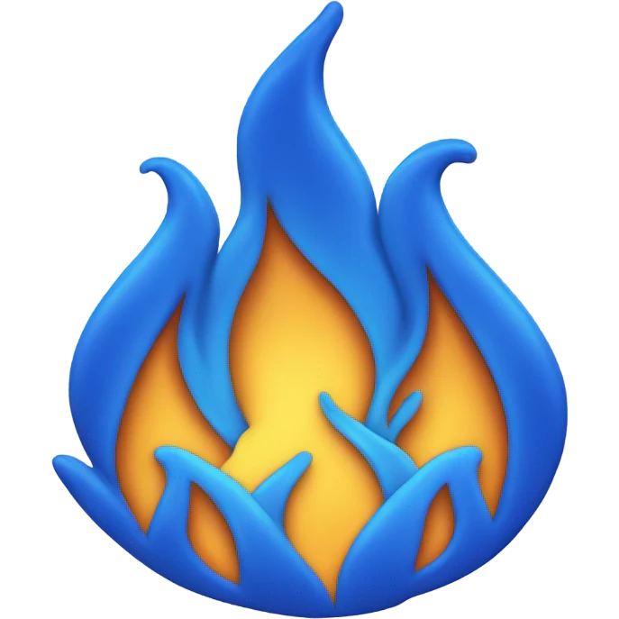 blue flame emoji