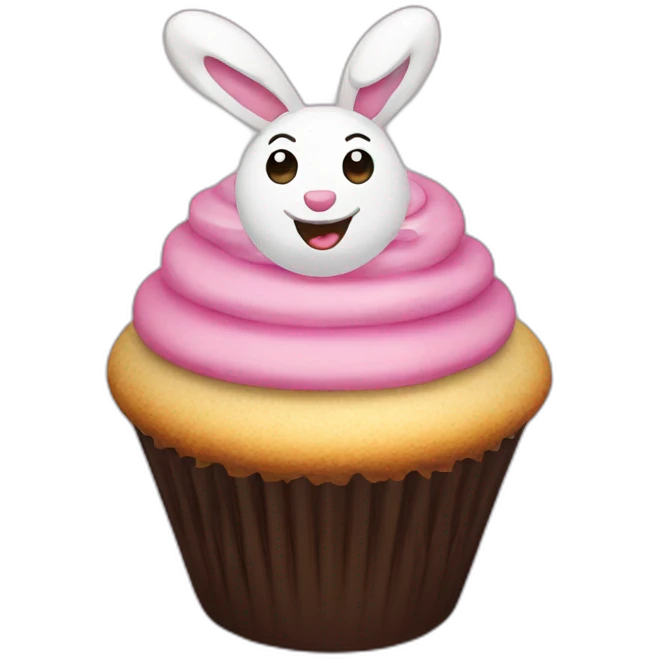 Happy Easter cupcake emoji