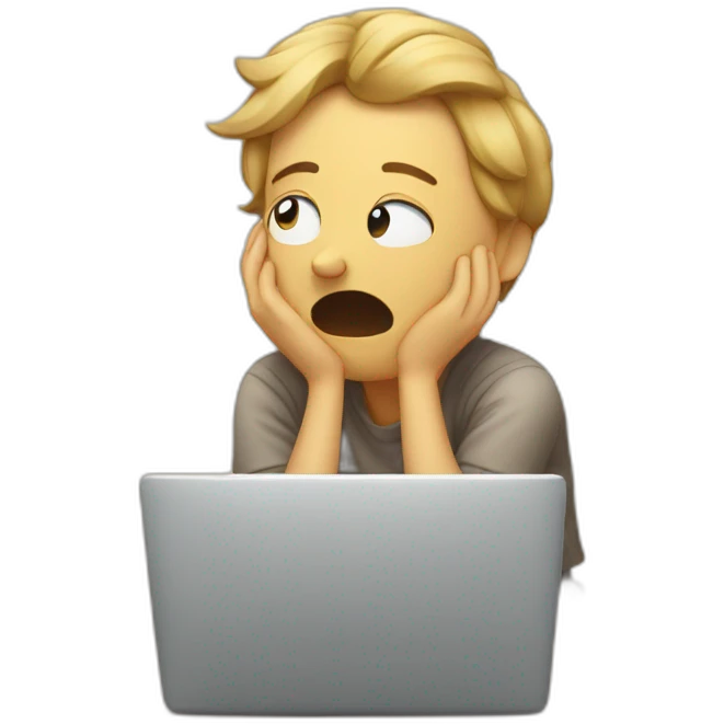 Exhausted emoji