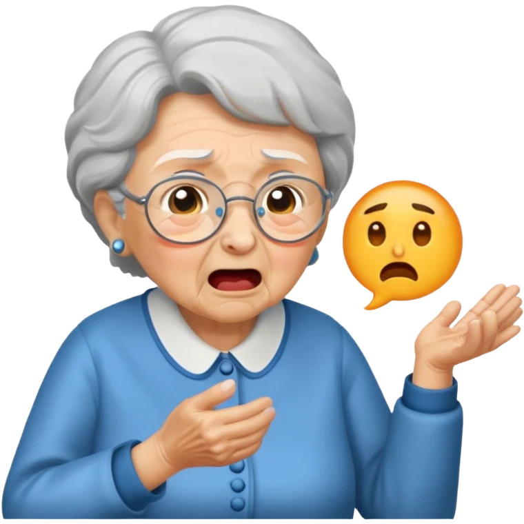 the grandma must be yelling at the boy  emoji