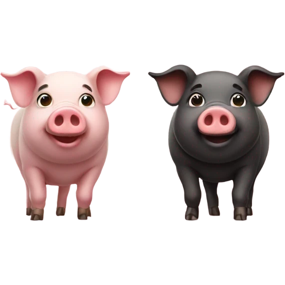 Two pigs emoji
