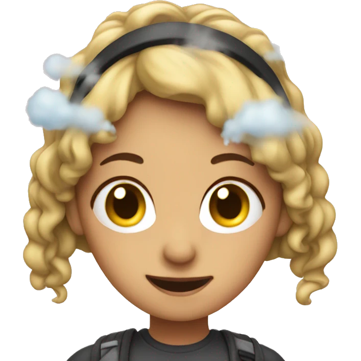 Girl with steam coming out of her ears emoji