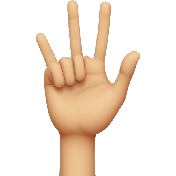 Love sign with fingers emoji