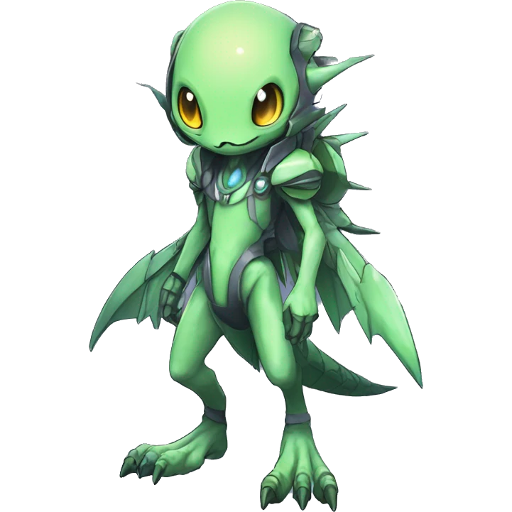 cute cool edgy ethereal alien punk Digimon-Fakemon-animal full body emoji