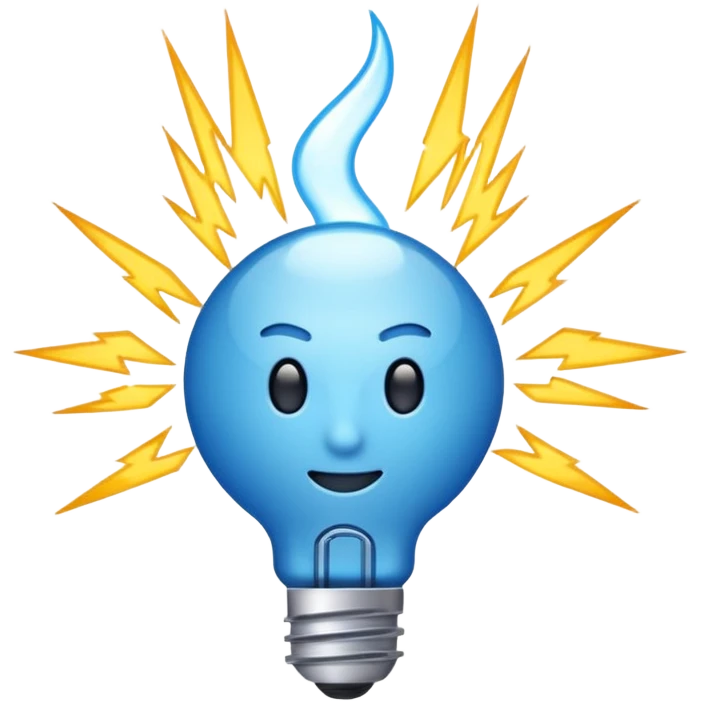genera un razo de electricida azul emoji