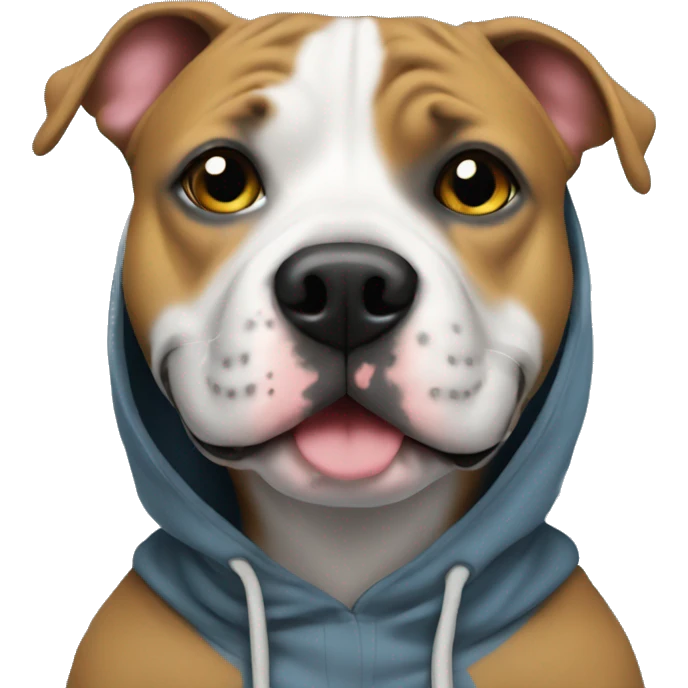 Staffy with hoodie emoji