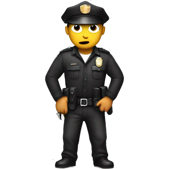 Criminal guy getting arrested emoji