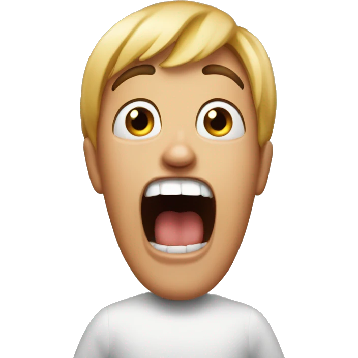 screaming face of surprise emoji