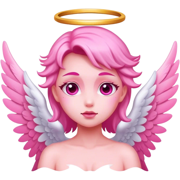 angel with pink wing emoji