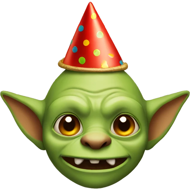 Goblin with party hat  emoji