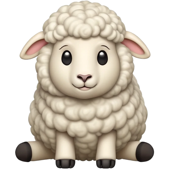 cinematic-[sheep]-realistic-full-body-sitting-emoji,-tail-flicking-lazily,-head-tilted-dramatically,-curly-[white]-fur,-simplified-yet-realistic-focused-features,-highly-detailed,-glowing-with-an-almost-sarcastic-glow emoji