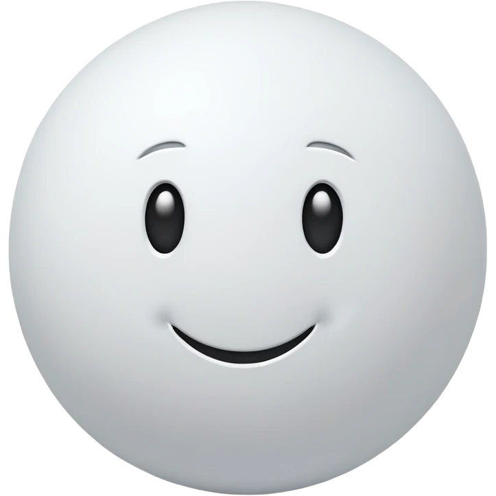 3d white sphere emoji