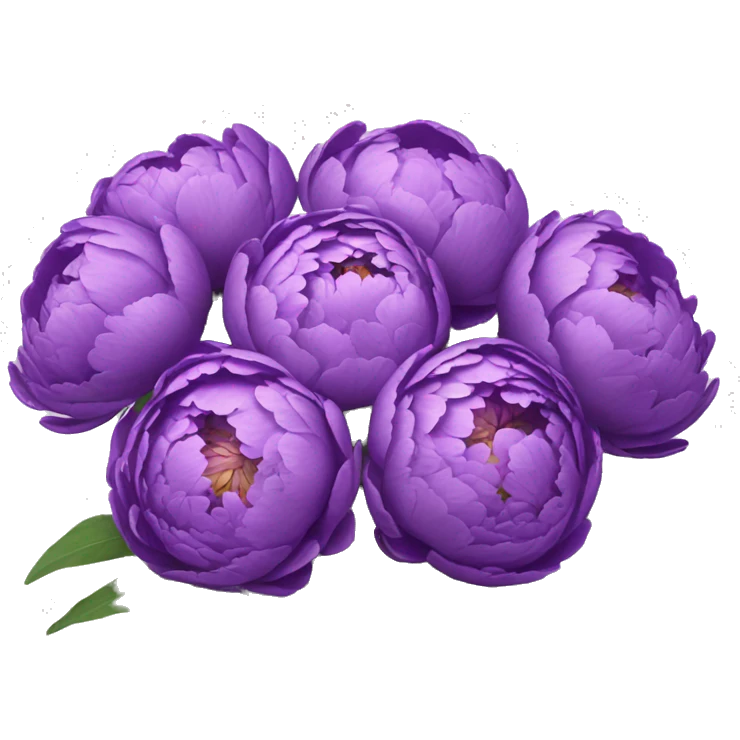 Purple peonies bouquet  emoji