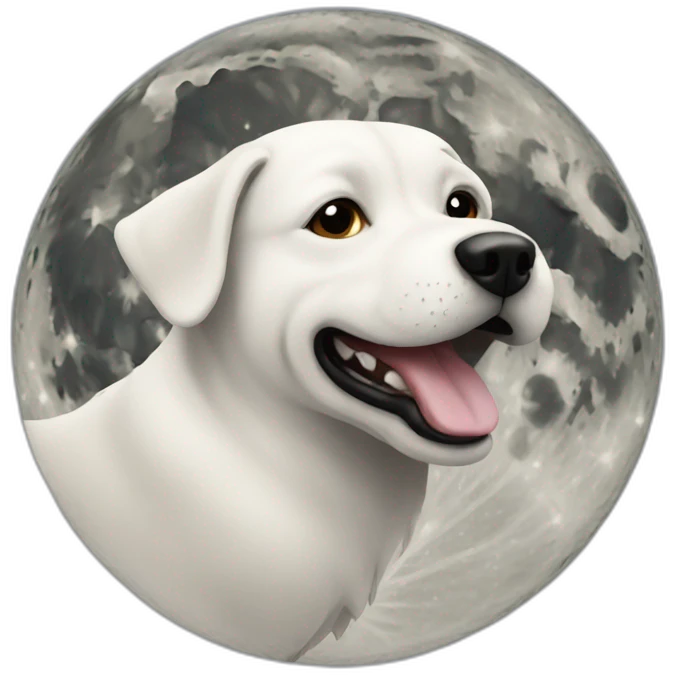 A dog in the moon  emoji