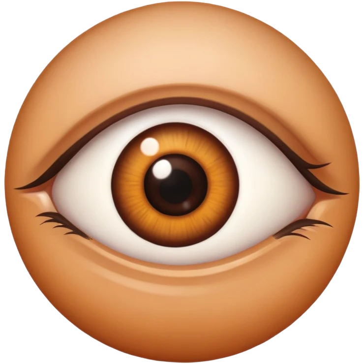 realistic brown eye emoji