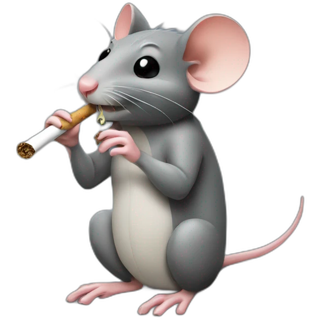 Rat smoking à joint emoji