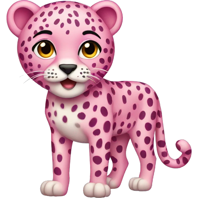 Pink cheetah  emoji