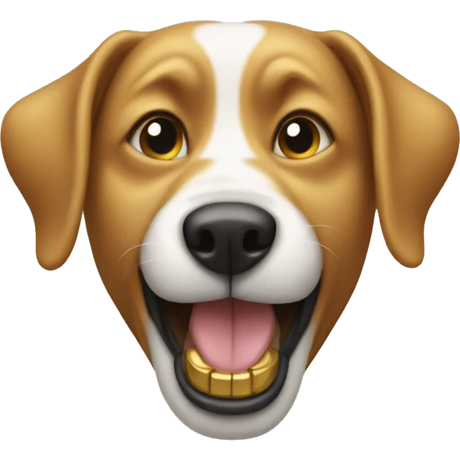 Dog with gold teeth emoji