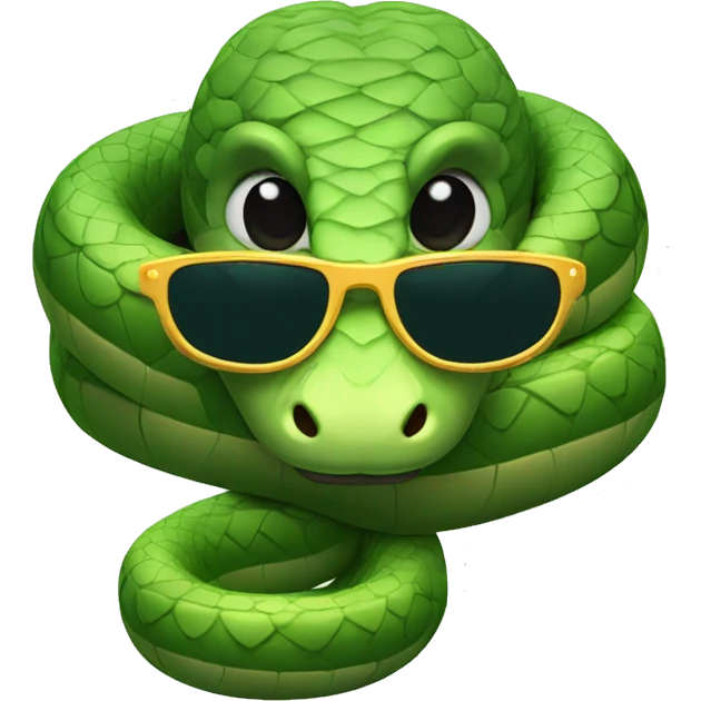 Snake with sunglasses  emoji