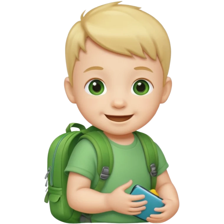 baby baby wear green backpack emoji